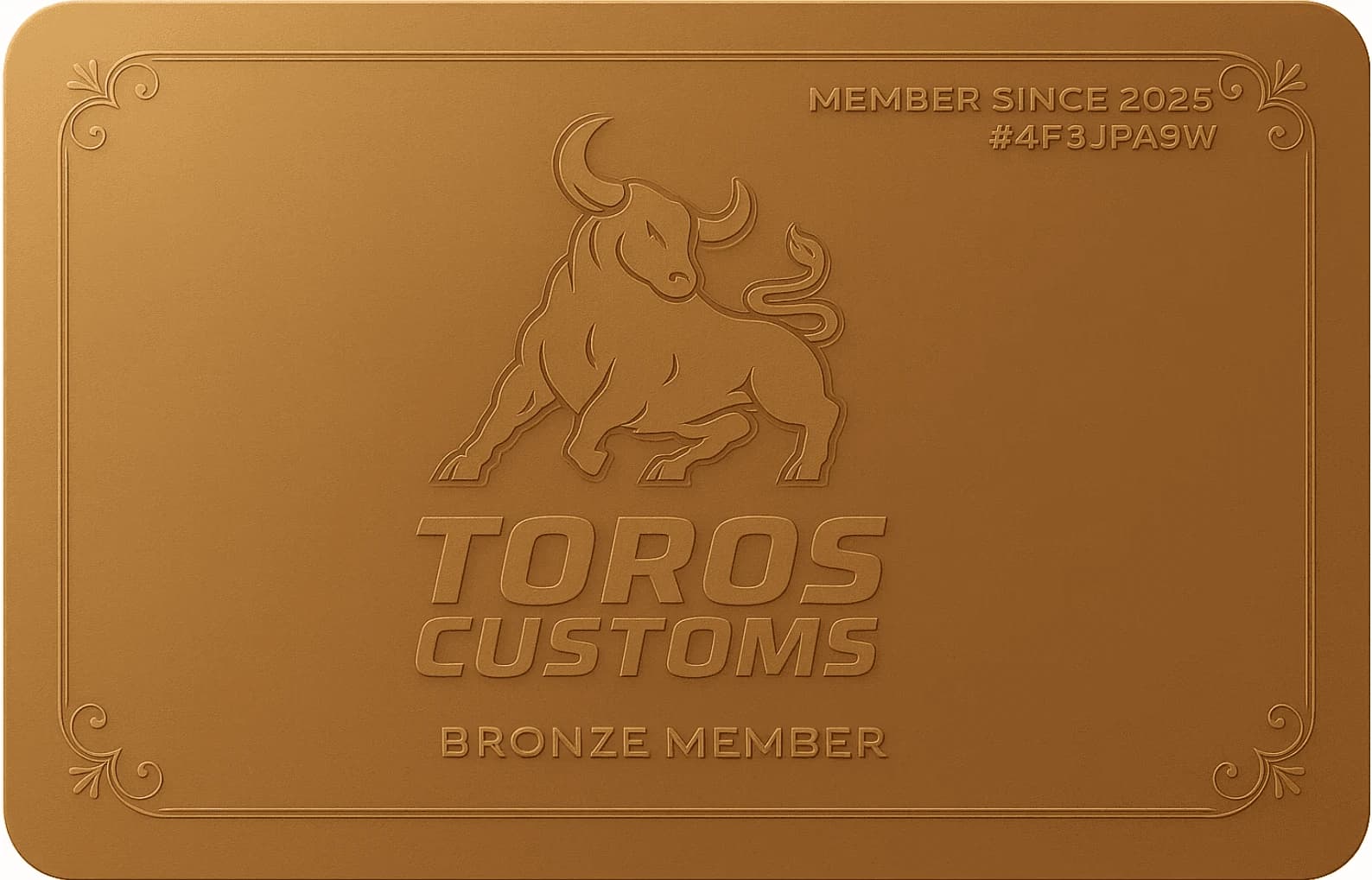 Bronze membership card