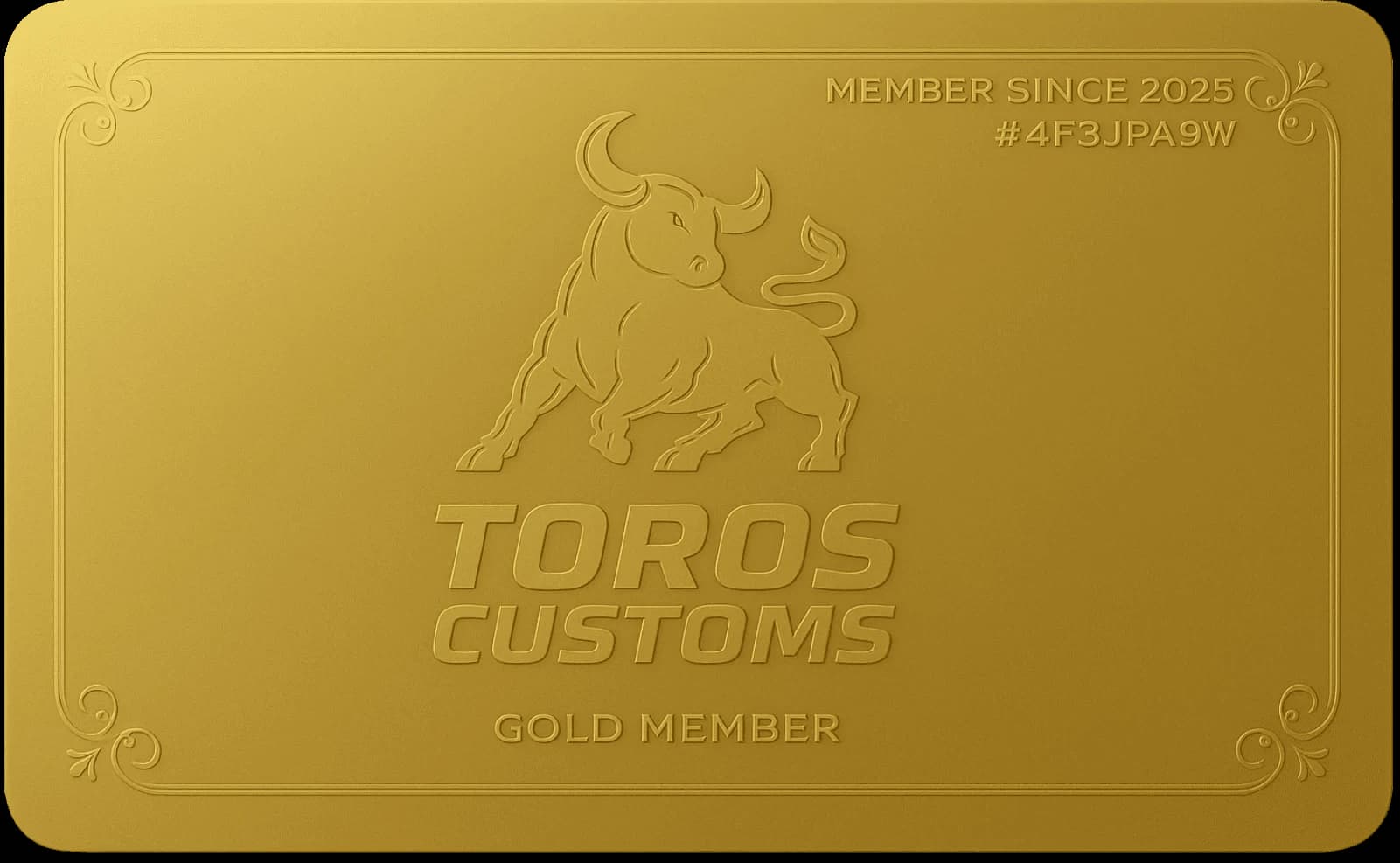 Gold membership card