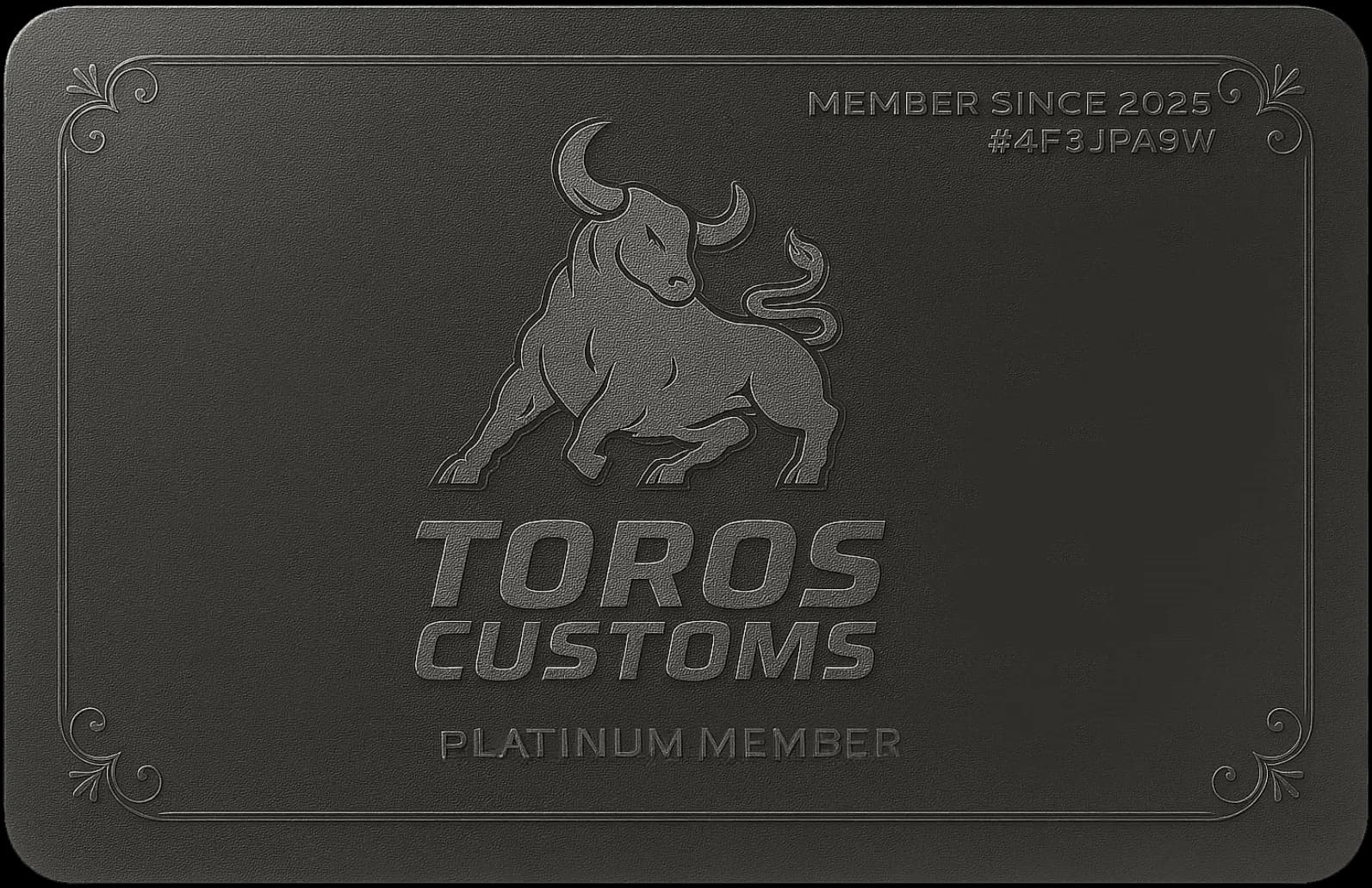 Platinum membership card